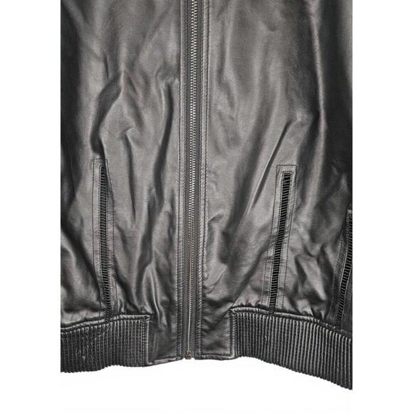 Guess Women's Black Faux Leather Black Jacket XL - Picture 2 of 8